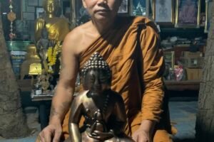 พระบูชาพระกริ่งจีนใหญ่ วัดป่าบ้านบ้านแต้ 9นิ้ว