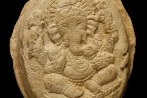 พระพิฆเนศ เนื้อผง พิมพ์กดมือ